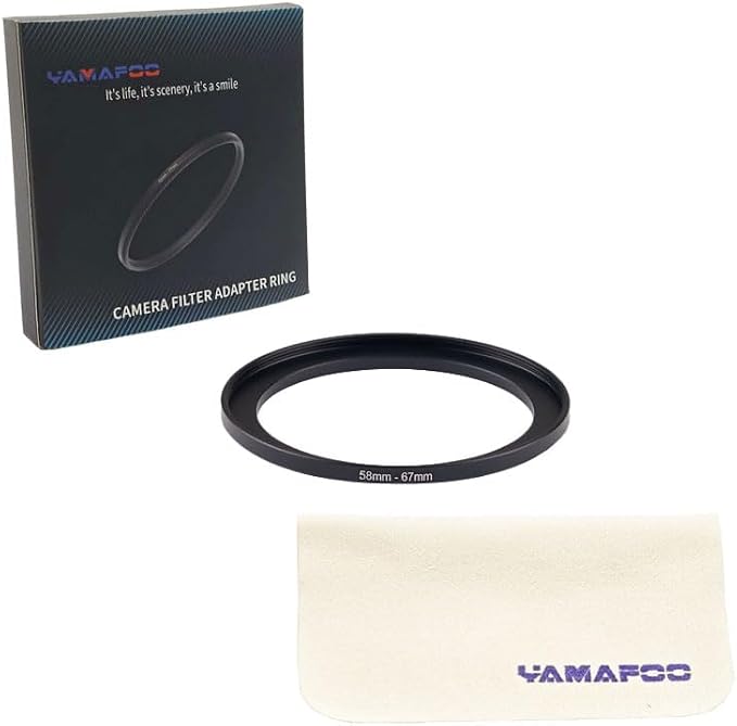 YAMAFOO 58mm to 67mm Step-Up Ring/Step Down Rings Filter Adapter - Image 2