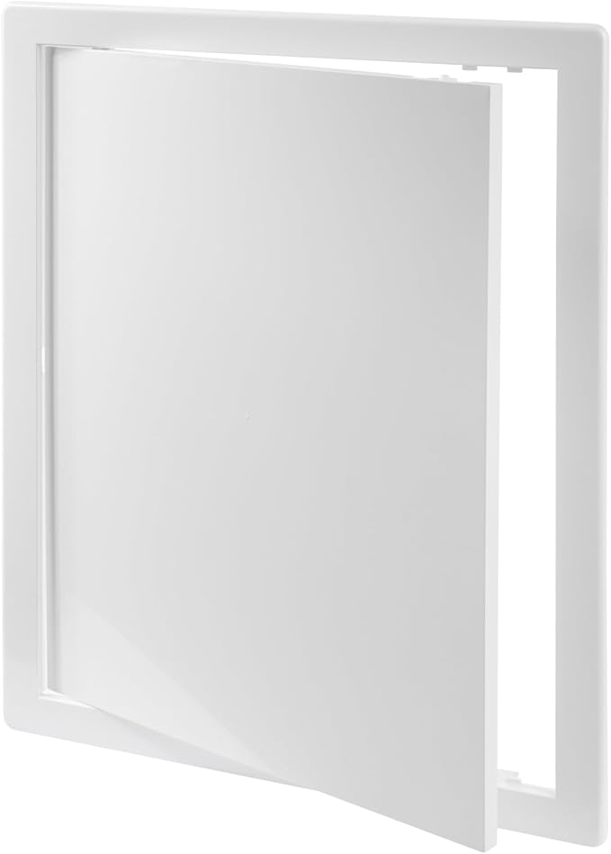 Vent Systems White ABS Plastic Access Panel 12 x 16 Inch (Opening) - Access Door for Drywall, Wall, Ceiling - Electrical, Plumbing Service Wall Hole Cover - Inspection Door - 12.7 x 16.6 Inch (Outer)