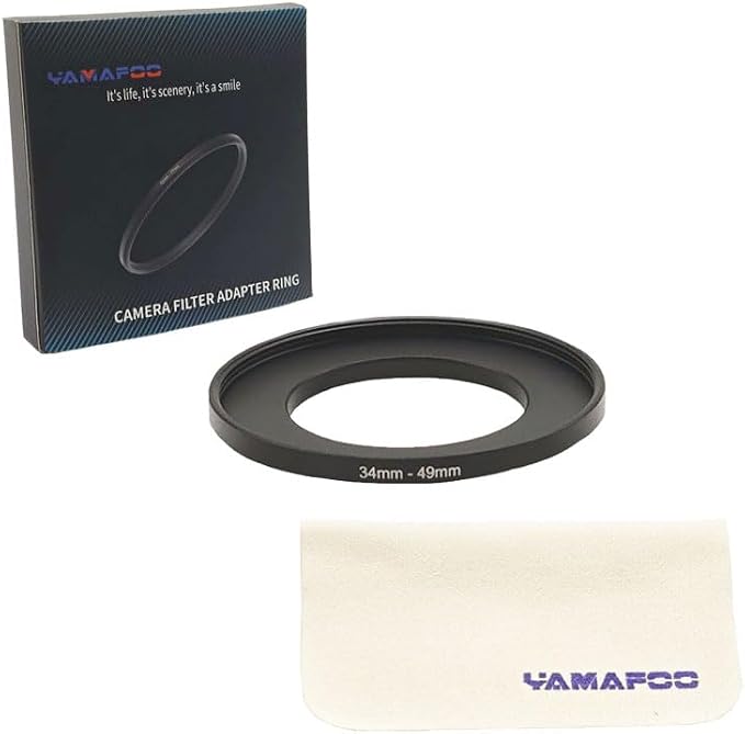 YAMAFOO 34mm to 49mm Step-Up Ring/Step Down Rings Filter Adapter - Image 2