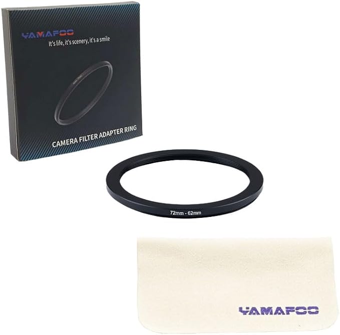 YAMAFOO 72mm to 62mm Step-Up Ring/Step Down Rings Filter Adapter - Image 2