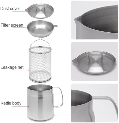 Stainless Steel Oil Filter Pot, Home Oil Fryer Strainer, Stainless Steel Oil - Image 7