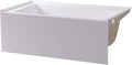 Fine Fixtures Acrylic, Fiberglass Alcove Soaking Bathtub with Integral Apron Front in Glossy White - Right Hand Drain, 60" x 36"