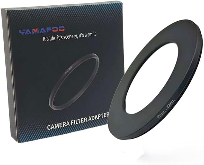 YAMAFOO 77mm to 49mm Step-Up Ring/Step Down Rings Filter Adapter by YAMAFOO
