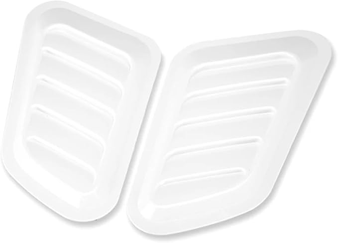2Pcs ABS Car Air Flow Intake Hood Scoop Vent Bonnet Cover Universal DIY - Image 5