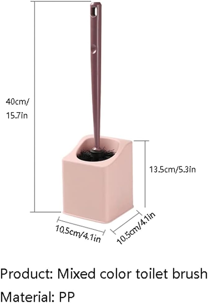 Toilet Scrubber Soft Hair Wall Mount Toilet Brush and Holder, Long Handle - Image 2