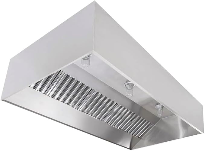 Commercial Kitchen Restaurant Duty Exhaust Hood, Wall Canopy Stainless Steel by SUNAIR