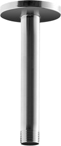 OFFO Shower Arm with Flange, 6 in Brushed Nickel Ceiling Mount Replacement Rain Shower Head Straight Arm Ceiling-Mounted For Fixed Shower Head & High Pressure Rain