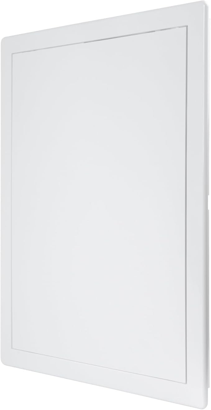 Vent Systems White ABS Plastic Access Panel 12 x 16 Inch (Opening) - Access Door for Drywall, Wall, Ceiling - Electrical, Plumbing Service Wall Hole Cover - Inspection Door - 12.7 x 16.6 Inch (Outer)
