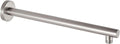Voolan 15" Round Shower Arm with Flange and Teflon Tape, Extension Shower Head Arm for Bathroom Fixed Shower Head, Solid Stainless Steel, Wall Mounted (Brushed Nickel)
