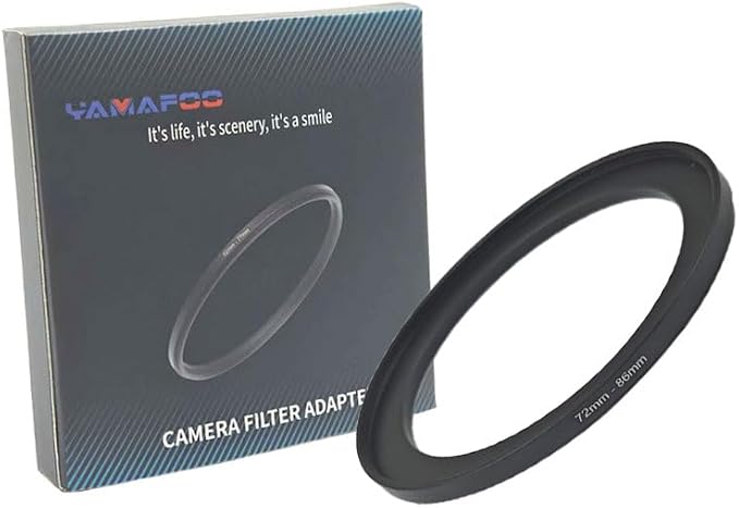 YAMAFOO 72mm to 86mm Step-Up Ring/Step Down Rings Filter Adapter by YAMAFOO