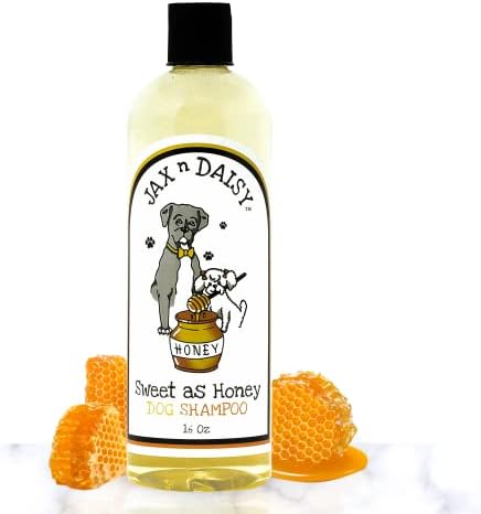 Jax n Daisy Honey Shampoo for Dogs Dog Shampoo for All Kinds of Breed Puppy w Honey Nectar Coconut Avocado Argan Oil pet with Lght Scent Furry Freshness