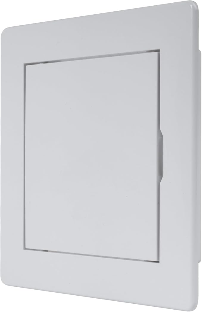 Vent Systems White ABS Plastic - Access Panel 4 x 4 Inch - Pack of 2 - Access Door for Drywall, Wall and Ceiling Electrical and Plumbing Service Wall Hole Cover - Exterior Dimensions 5.3x5.3 Inch