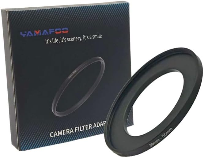 YAMAFOO 39mm to 55mm Step-Up Ring/Step Down Rings Filter Adapter by YAMAFOO