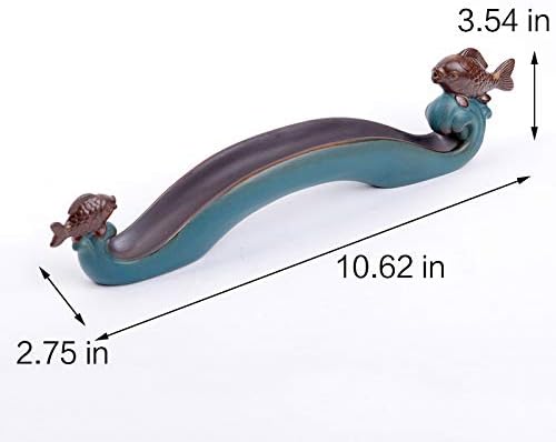 NAGU Cute Incense Holder Fish, Ceramic Incense Stick Holder Double Incense - Image 6