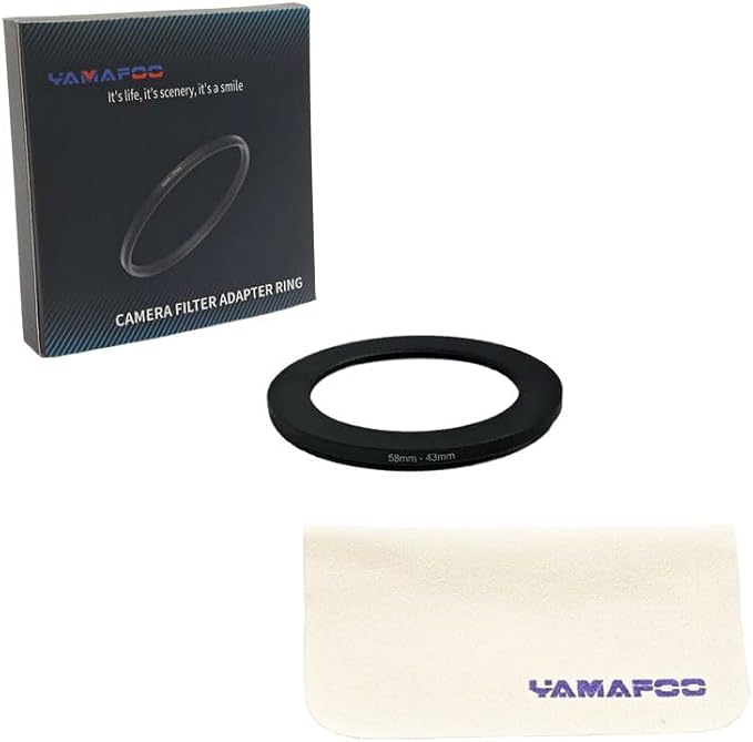 YAMAFOO 58mm to 43mm Step-Up Ring/Step Down Rings Filter Adapter - Image 2