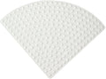 Mrcrypos Corner Shower Mats 31 x 31 Inches Bath Mat with Suction Cups and Drain Holes, Quick Dry Anti Slip Bathmat Machine Washable Shower Stall Mats for Bathroom, White