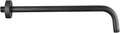 16 Inch Shower Arm with Flange,Stainless Steel 90 Degree Rain Shower Head Extension Arm,Wall-Mounted Shower Head Arm for Fixed Shower Head,Matte Black
