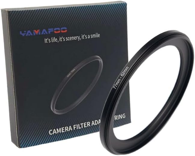 YAMAFOO 77mm to 62mm Step-Up Ring/Step Down Rings Filter Adapter by YAMAFOO