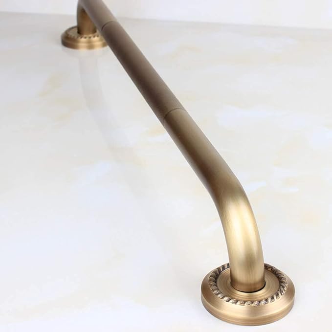 Heavey Duty Grab Bar, 12-Inch Sturdy Hand Rail, Stylish Bathroom Armrest, Antique Brass Finish, Good for Senior, Kids, Elderly