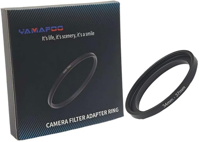 YAMAFOO 34mm to 37mm Step-Up Ring/Step Down Rings Filter Adapter by YAMAFOO