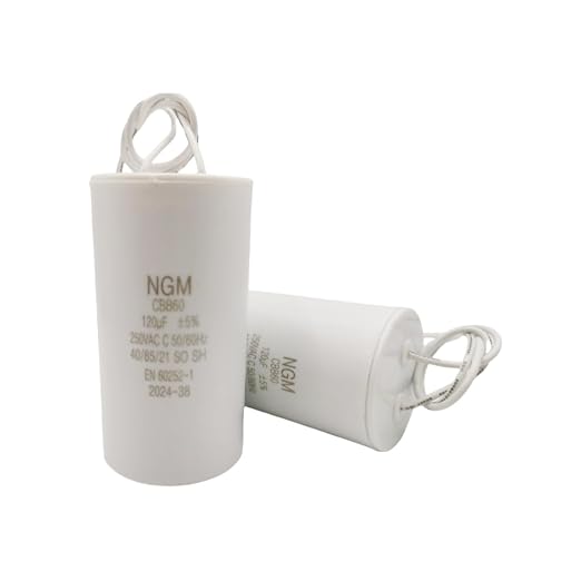 120UF MFD CBB60 Motor Run Capacitor 250VAC Volts Round Cylinder 2 Wires - Image 2