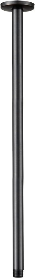 OFFO Shower Arm with Flange, 24 in Oil Rubbed Bronze Ceiling Mount Replacement Rain Shower Head Straight Arm Ceiling-Mounted For Fixed Shower Head & High Pressure Rain
