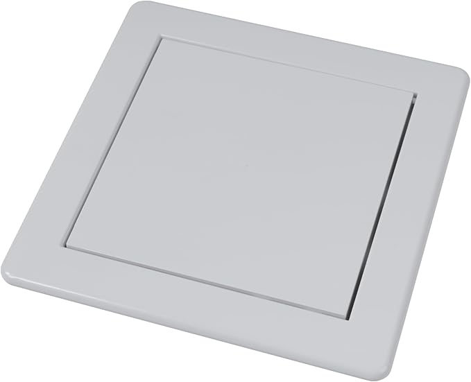 Vent Systems White ABS Plastic Access Panel 6 x 6 Inch (Opening) - Access Door for Drywall, Wall, Ceiling - Electrical, Plumbing Service Wall Hole Cover - Inspection Door - 6.6 x 6.6 Inch (Outer)