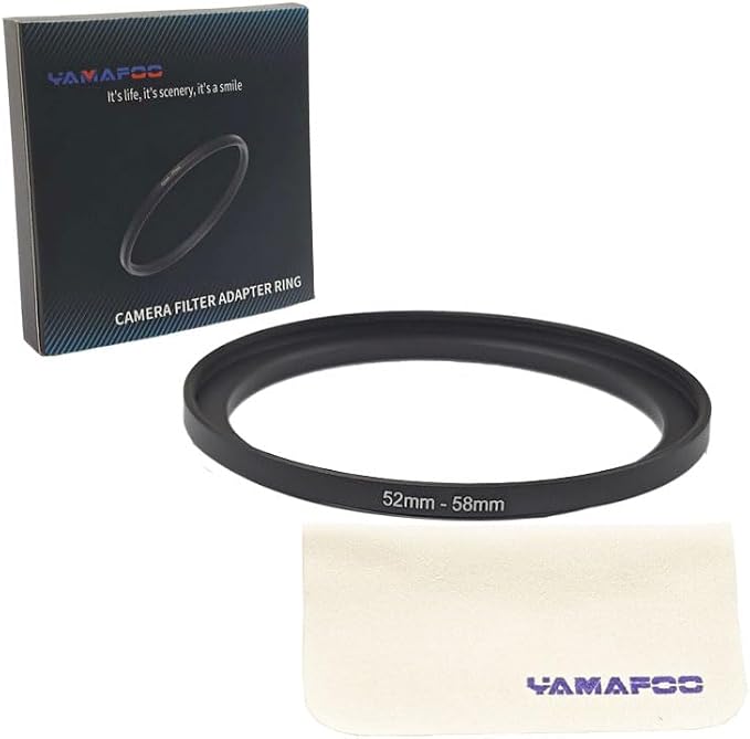 YAMAFOO 52mm to 58mm Step-Up Ring/Step Down Rings Filter Adapter - Image 2