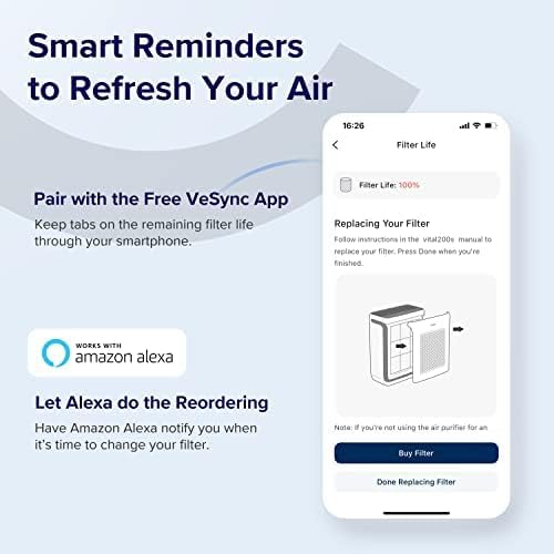 LEVOIT Genuine Vital 200S-P Air Purifier Pet Allergy Replacement Filter - Image 5