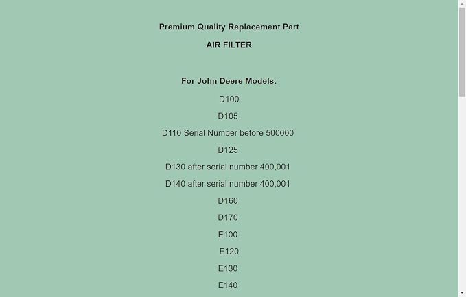 Replacement Air Filter Cleaner For John Deere X126 X135R X140 X145 X146R X155R - Image 7
