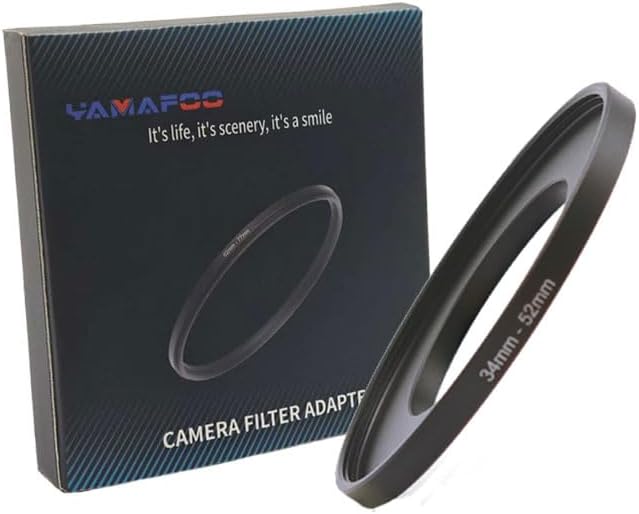 YAMAFOO 34mm to 52mm Step-Up Ring/Step Down Rings Filter Adapter by YAMAFOO