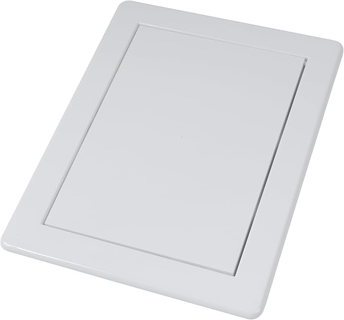Vent Systems White ABS Plastic Access Panel 6 x 8 Inch (Opening) - Access Door for Drywall, Wall, Ceiling - Electrical, Plumbing Service Wall Hole Cover - Inspection Door - 6.6 x 8.6 Inch (Outer)