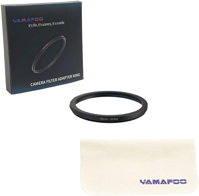 YAMAFOO 58mm to 52mm Step-up Ring/Step Down Rings Filter Adapter - Image 2
