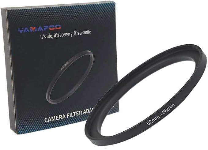YAMAFOO 52mm to 58mm Step-Up Ring/Step Down Rings Filter Adapter by YAMAFOO