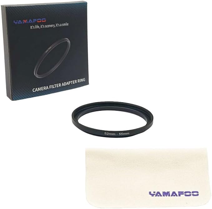 YAMAFOO 52mm to 55mm Step-up Ring/Step Down Rings Filter Adapter - Image 2