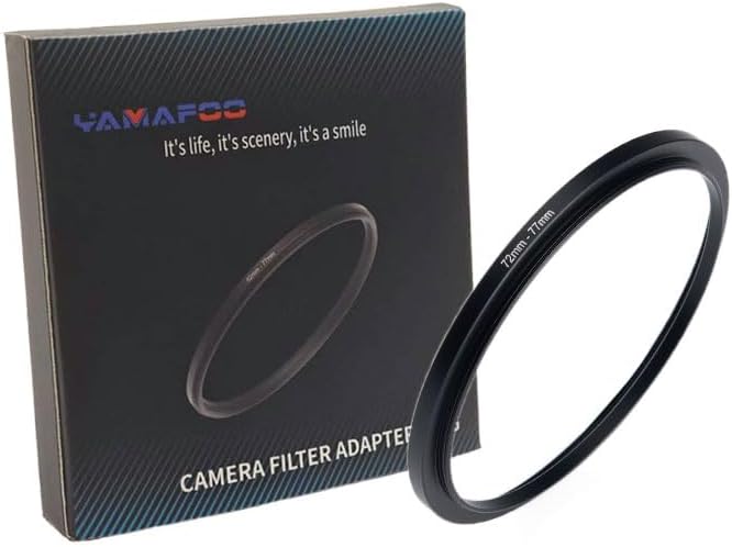 YAMAFOO 72mm to 77mm Step-Up Ring/Step Down Rings Filter Adapter by YAMAFOO
