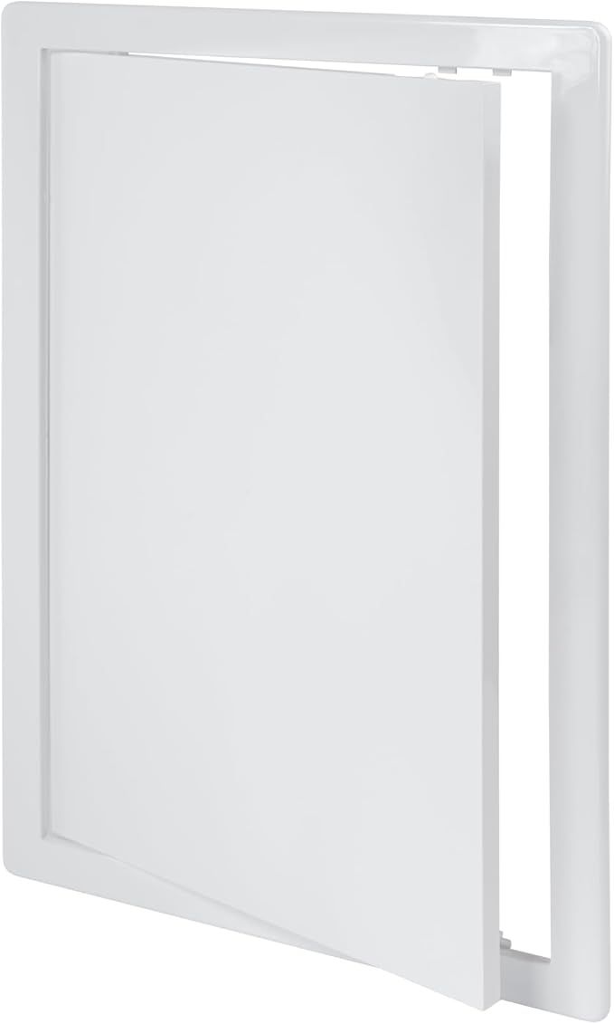 Vent Systems White ABS Plastic Access Panel 10 x 16 Inch (Opening) - Pack of 2 Access Door for Drywall, Wall, Ceiling - Electrical, Plumbing Service Inspection Door 11 x 16.5 Inch (Outer)