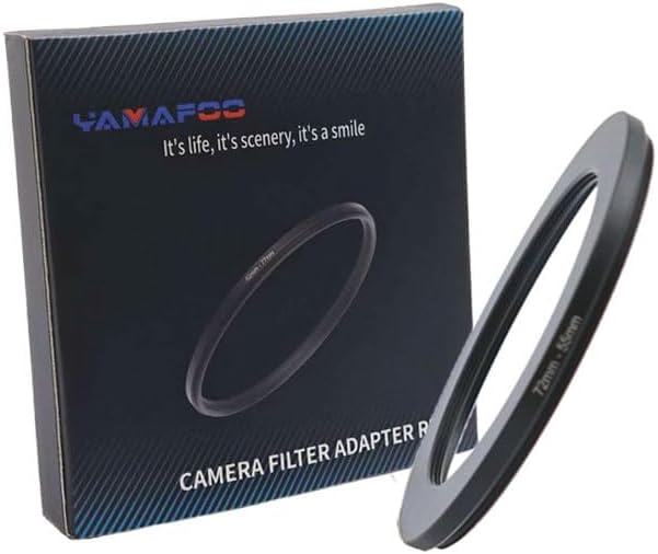 YAMAFOO 72mm to 55mm Step-Up Ring/Step Down Rings Filter Adapter by YAMAFOO