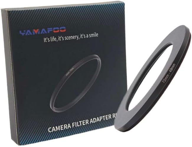 YAMAFOO 72mm to 49mm Step-Up Ring/Step Down Rings Filter Adapter by YAMAFOO