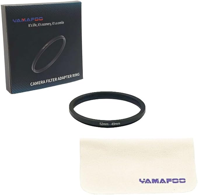 YAMAFOO 52mm to 49mm Step-up Ring/Step Down Rings Filter Adapter - Image 2