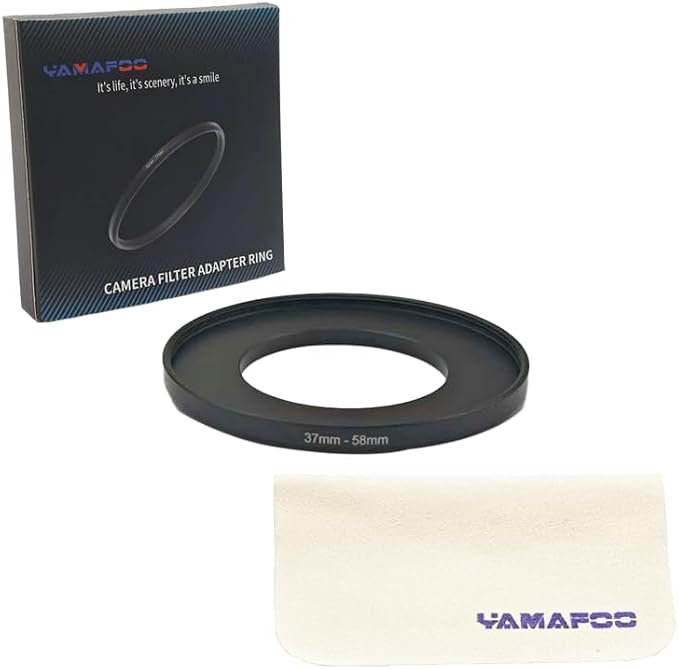 YAMAFOO 37mm to 58mm Step-Up Ring/Step Down Rings Filter Adapter - Image 2