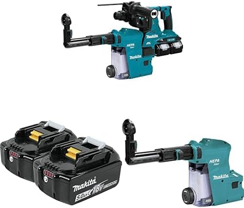 Makita XRH10PTW 18VX2LXT 1-1/8" RotoHam Kit w/DustExtractor, AFT by MakitaPowerTools