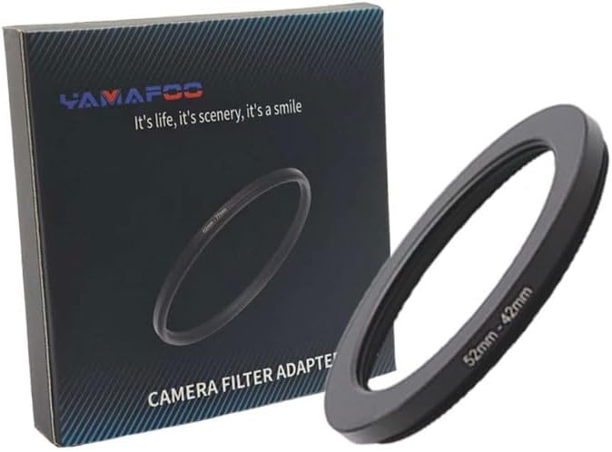 YAMAFOO 52mm to 42mm Step-Up Ring/Step Down Rings Filter Adapter by YAMAFOO