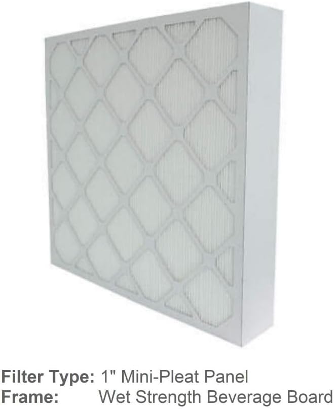 20x25x1 Mini-Pleat Synthetic Panel Air Filter – 1” Beverage Board Frame – MERV - Image 3