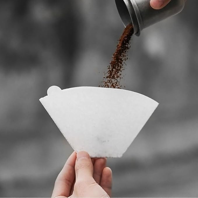#4 White Paper Filters, Coffee Filter #4 Cone Paper Filters 8-12 Cups, by WelcometoBuRuiJi