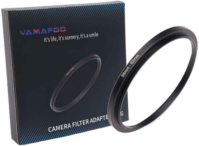 YAMAFOO 58mm to 62mm Step-Up Ring/Step Down Rings Filter Adapter by YAMAFOO