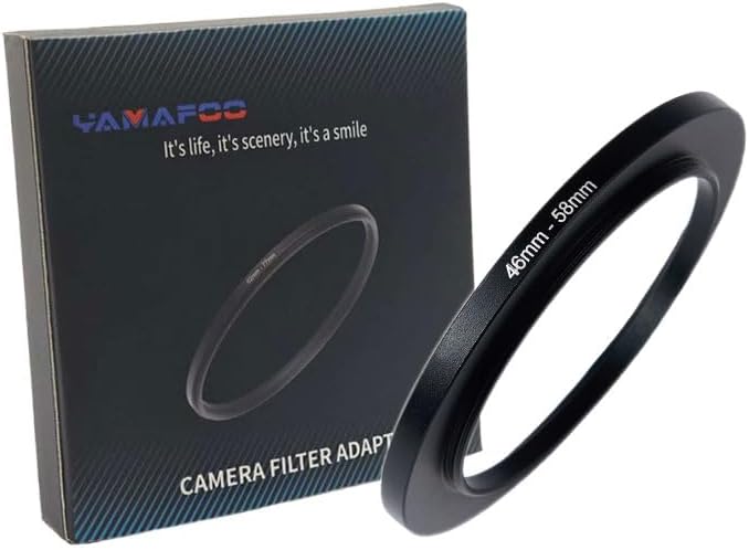 YAMAFOO 46mm to 58mm Step-Up Ring/Step Down Rings Filter Adapter by YAMAFOO
