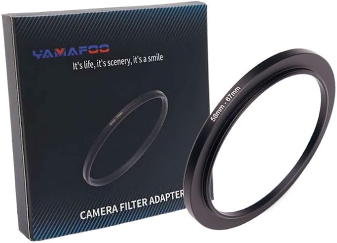 YAMAFOO 58mm to 67mm Step-Up Ring/Step Down Rings Filter Adapter by YAMAFOO