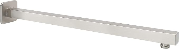 HarJue Shower Arm, Rain Shower Head Extension Extender, With Flange and Teflon Tape, Made of Thicken Stainless Steel for Bathroom Rainfall Shower (20 Inch, Brushed Nickel)