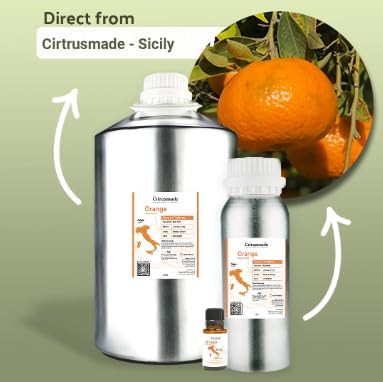Orange Essential Oil - Direct from Citrusmade in Sicily- Aceite de Naranja Dulce for Home Care, Skincare $ Aromatherapy - Premium Therapeutic Grade (22lbs)